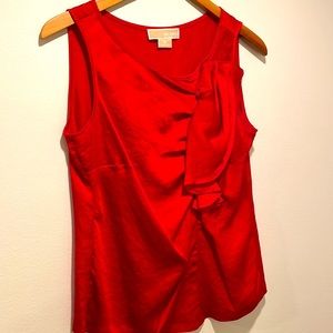 Michael Kors Red Sleeveless Blouse Size 6